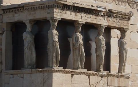 The women of Erechthion, aka Caryatid's Balcony, at the Acropolis.