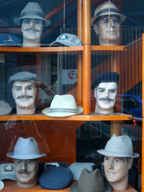 A hat display in Piraeus that I found hilarious.
